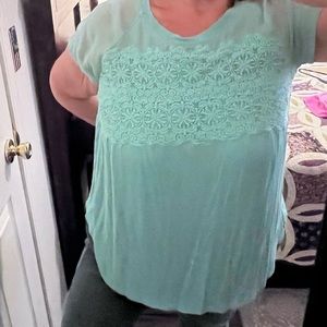World market teal blouse